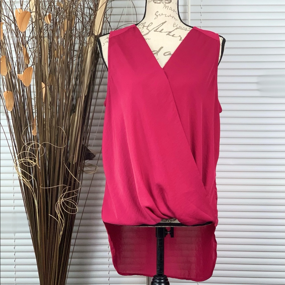 Arden B. Hi/Low Sheer Top - Picture 1 of 4